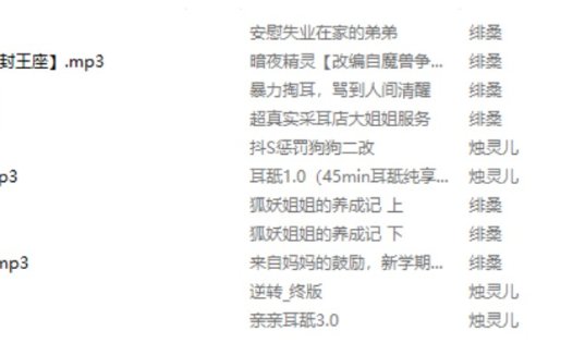 最新B站烛灵儿4部+cv绯桑7部音声ASMR