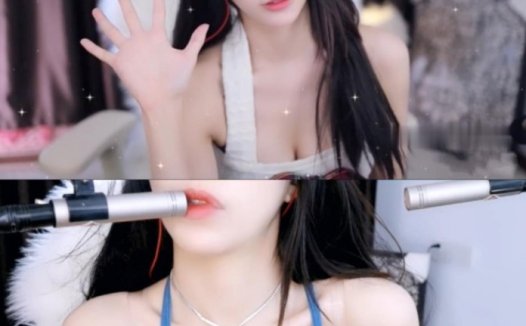 可爱的埋埋 蓝色小吊带口腔音 2V